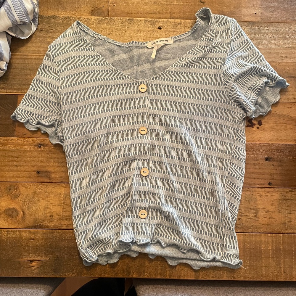 Small blue crop top